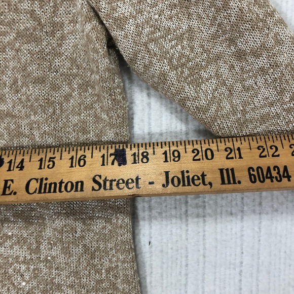 Talbots Women's Tan‎ Sequin Sparkle Knit Sweater M - Picture 7 of 7